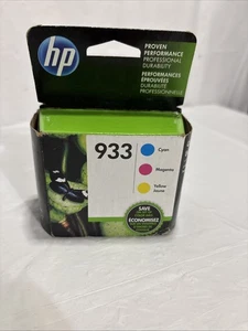 Genuine HP 933 3-Pack Ink Cartridges Cyan Magenta Yellow Expired Nov 2021 - Picture 1 of 4