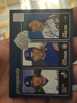 2001 Topps Opening Day Josh Hamilton,Patterson,Chen #154 Signed By Josh Hamilton - Image 1 of 2
