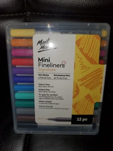 Mont Marte 12 Stück Signature Mini Fineliners Point Tri-Grip Wasserbasis - Bild 1 von 1
