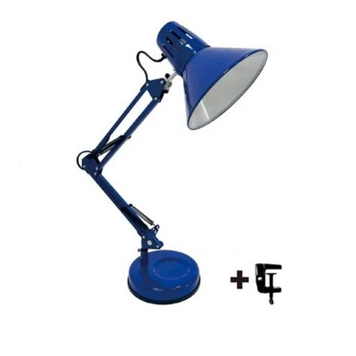 ROBERTAGOR DRIWEI LAMPADA ESTETISTA SNODABILE ORIENTABILE E27 BASE SCRIVANIA TAVOLO BLU TD-101