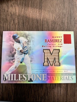 2003 Topps Milestone Materials Manny Ramirez /50 - Image 1 of 2