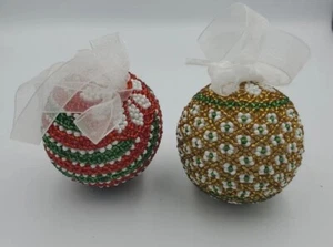 handmade beaded christmas ornaments.  - Bild 1 von 7