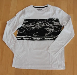 Jungen Langarmshirt von C&A in weiß-schwarz in Größe 158/164 - Bild 1 von 1
