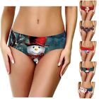 Womens Christmas Underpants Naughty Xmas Lingerie Funny Printed Briefs Sexy
