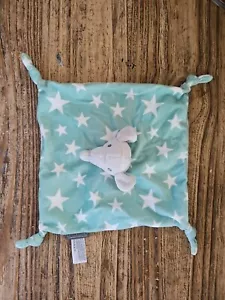 Little Linen Co Elephant Lovey Plush Comforter Mint Green Baby Security Blanket - Picture 1 of 4