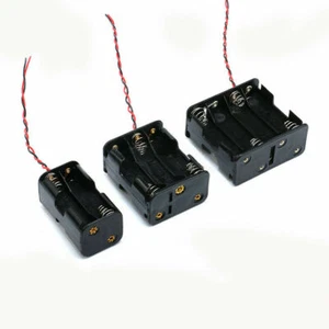 4 6 8 x Portapilas AA Doble Cara Con Cable 1.5V AA Pilas Estuche Hágalo Usted Mismo - Imagen 1 de 5