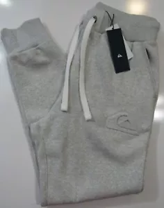 Quiksilver Joggers Uomo in Pile con Logo Goffrato Grigio Chiaro XL-2XL Nuovo con etichette - Foto 1 di 7