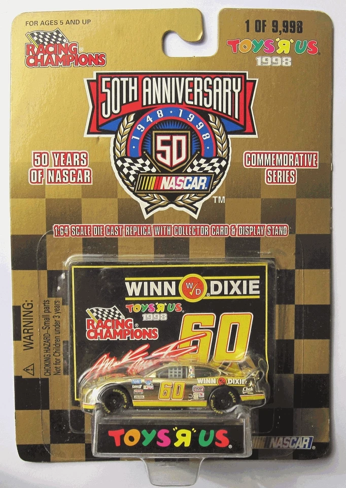 Toys R Us LE 1998 Mark Martin 1:64 NASCAR Winn Dixie edición limitada cromo dorado Foto 1 de 1