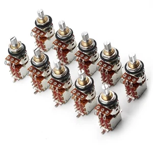 10x Bourns 500K Pot 3/8" Short Split Shaft Audio Taper Push/Pull DPDT - Bild 1 von 8