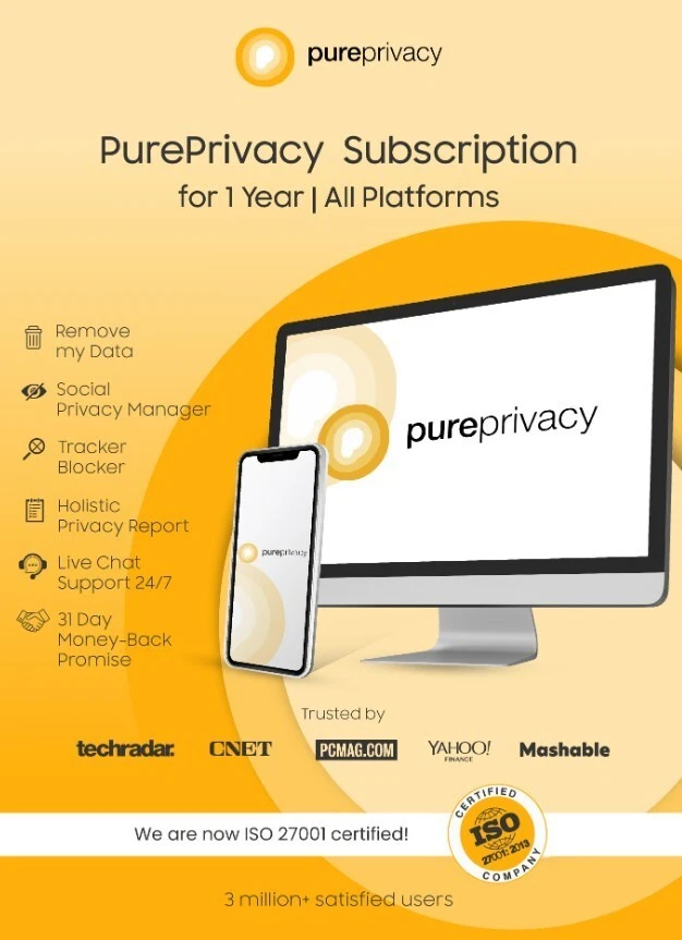 PurePrivacy  Subscription for 1 Year | All Platforms | Digital Subscription - Image 1 of 1