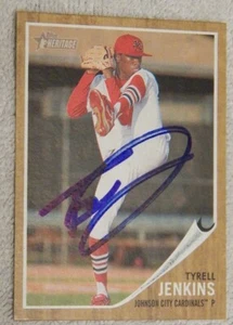St. Louis Cardinals Tyrell Jenkins firmata 2011 Topps Heritage Card Auto - Foto 1 di 1