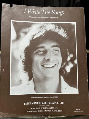 Barry Manilow - I Write The Songs - Vintage Sheet Music - Essex Music Australia - Image 1 of 4