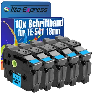 10x Schriftband für Brother TZe-541 P-Touch 1000 1000 BTS 1000 F 1005 BTS 1005 F - Bild 1 von 2