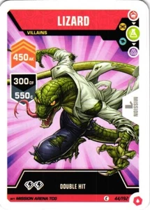 Tarjeta coleccionable LIZARD VILLALIANS 44/192 Marvel Mission Arena TCG - Imagen 1 de 2