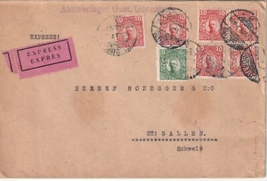 SUECIA: Cubierta exprés a Suiza, Gotemburgo 1918, arr.canc. Escaso - Imagen 1 de 2