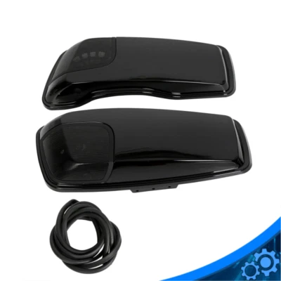 Vivid Black Hard Saddlebags Lids Speaker Cutouts For Harley Street Glide 2014-24 - Image 1 of 4