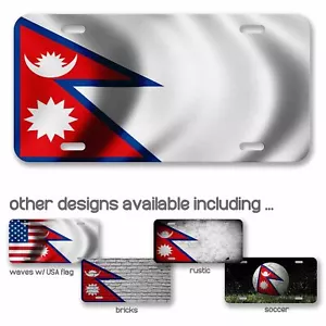 Targa in alluminio di alta qualità - bandiera del Nepal (nepalese) - molte opzioni - Foto 1 di 10