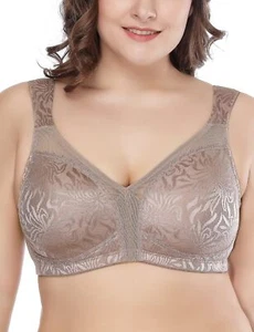 Women's Full Coverage Plus Size Comfort Minimizer Bra Wirefree Non Padded(Tof... - Picture 1 of 7