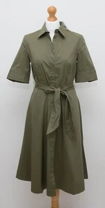 Cotton mix Midi Shirt Dress Size 8 UK 4 US Ralph Lauren Khaki Green Pockets - Picture 1 of 12