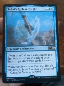 Teferi’s Ageless Insight MTG Misprint Missing Ink/Extra Blue Jumpstart - Picture 1 of 2
