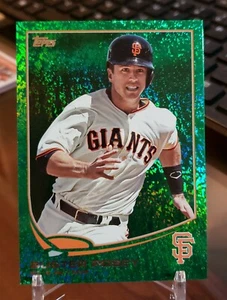 2013 Topps Buster Posey Green Sparkle Foil #455 San Francisco Giants - Bild 1 von 2