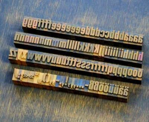 a-z letterpress printing blocks type vintage printer letter typography antique| - Picture 1 of 2