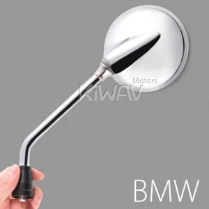 KiWAV Mirrors Steel Roundie Chrome 10mm x 1.5 pitch for BMW Universal ε - Picture 1 of 6