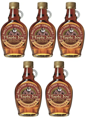 5 MAPLE JOE Maple Syrup Bottles Canada Grade A Amber Rich Taste 190ml - Image 1 of 4