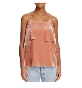 NWT Alice +Olivia Stacey Bendet Viscose Silk Blouse MSRP $285 Rose Tan Summer - Bild 1 von 6
