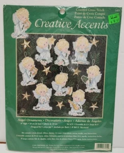 Juego de 8 adornos de ángel Dimensions 2001 Creative Accents punto de cruz kit 7955 - Imagen 1 de 3