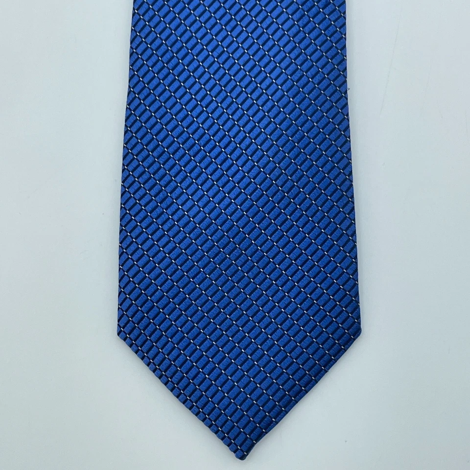 Corbata NAUTICA Para Hombres Azul Geométrica Mezcla de Seda Clásica Negocios Formal 3"x61" Foto 1 de 4