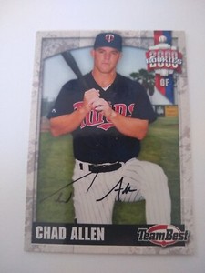 2000 Team Best Rookies Autograph Chad Allen RC Rookie Baseball Card