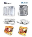Aluminum Foil Food Containers with Lids Food Storage 2 and 4 Compartment