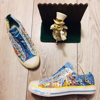 Ed Hardy Green and Blue Girls Shoes- Size 4.5 / 36 Minimal Wear 17LR704W - Image 1 of 4