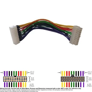Cable Internal DC Power Supply ATX Extension 20-pin 8" 18AWG - Picture 1 of 2