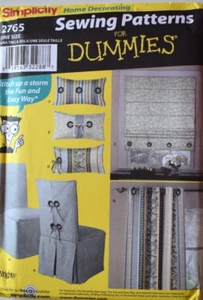 SIMPLICITY CRAFT PATTERN 2765 PILLOWS CHAIR COVER ROMAN SHADE TO MAKE UNCUT FF - Picture 1 of 2