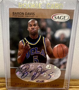 1999 Sage - Autographs Bronze #A16 Baron Davis /225 (AU, RC)