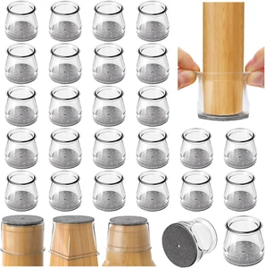 Chair Leg Floor Protectors 24PCS Furniture Sliders Hardwood Floors, Silicone Ch - Picture 1 of 6