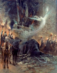 Funérailles de Victor Hugo by la veillée sous l’arc de triomphe 11x14 Art Print - Picture 1 of 4