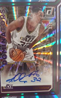 2023-24 Karl Malone Dominators On Card Auto 3/8 RARE - Image 1 of 2