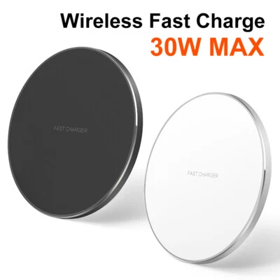 30W Max Fast Wireless Charger Charging Pad+Type-C Cable for Apple iPhone Samsung - Image 1 of 4