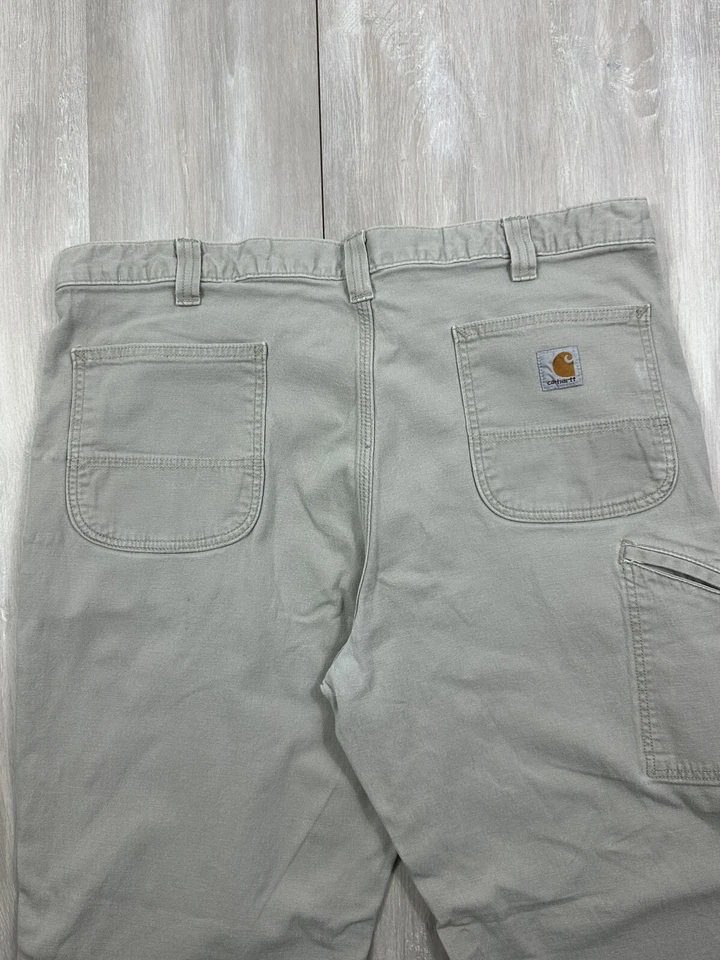 Carhartt Rugged Flex Canvas Work Pants Men’s 40x32 Tan 102291-232 Relaxed Fit - Image 1 of 4