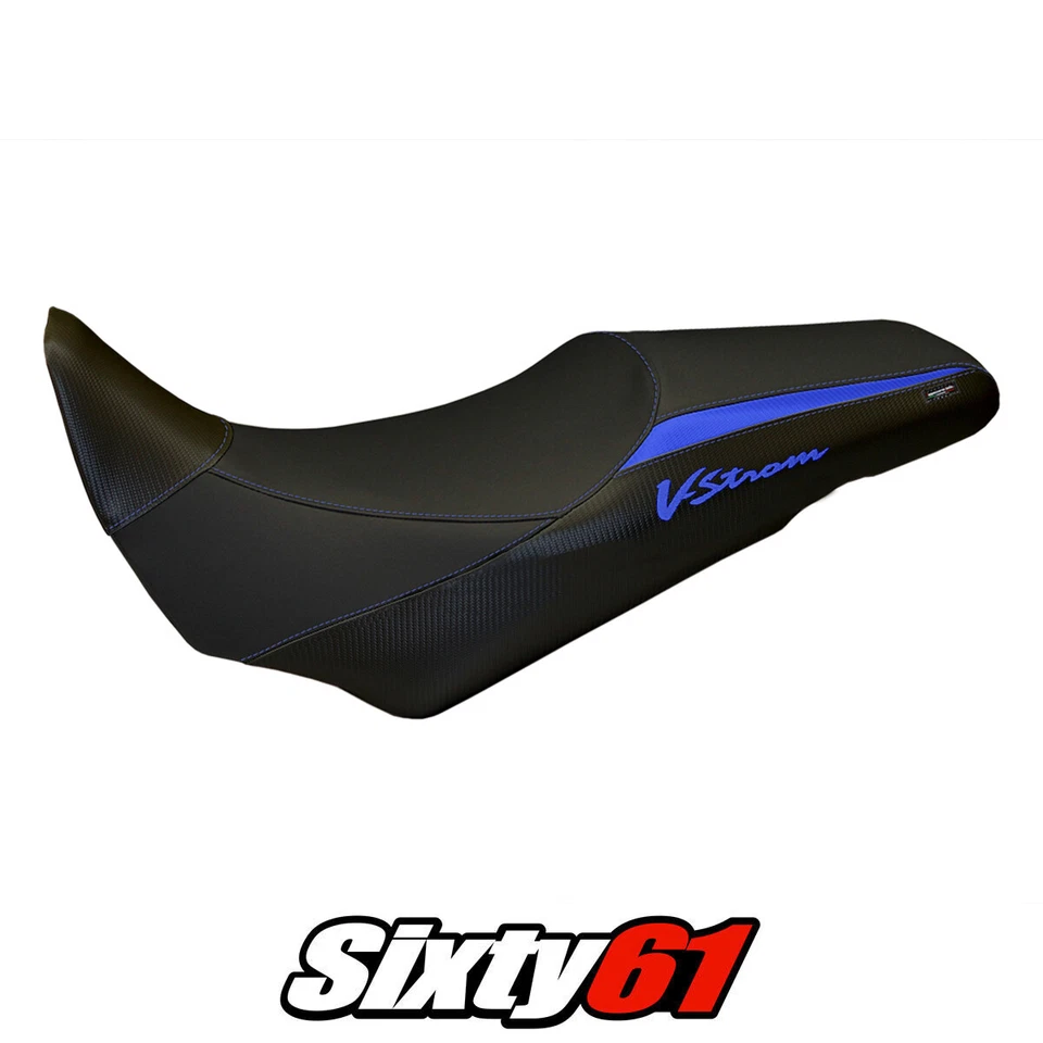 Cubierta de asiento Tappezzeria azul negro Suzuki VStrom 1000 2014-2016 2017 2018 2019 Foto 1 de 4