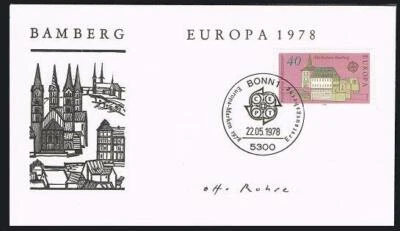 Germany 1270-1272,FDC.Michel 969-971. EUROPE CEPT-1978,Architecture.City Halls. - Image 1 of 3