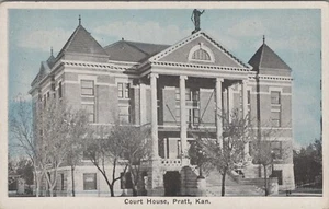 Court House Pratt Kansas KS c1920s postcard KQ11 - Picture 1 of 2