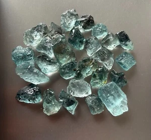 Lot 238 cts Natural Blue Colour Moss Aquamarine Rough From Nigeria - Picture 1 of 5