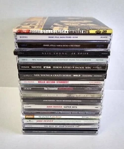 Classic Rock Country Folk 16 CD Lot– Neil Young, John Denver, CSNY, Willie Nels - Picture 1 of 16