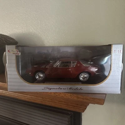NEW Signature Models 1963 Studebaker Avanti MAROON DARK RED Diecast Car 1:18 - Image 1 of 4
