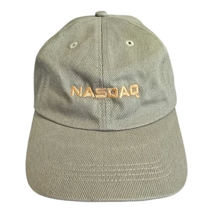 Nasdaq Stock Market Trader Adjustable Baseball Cap Hat Dusty Green w/ Beige - Picture 1 of 9