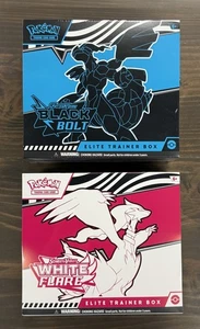 Coffret Dresseur d'élite Pokemon Pokemon Boulon Noir et Flare Blanc ETB Lot de 2 - Photo 1/1